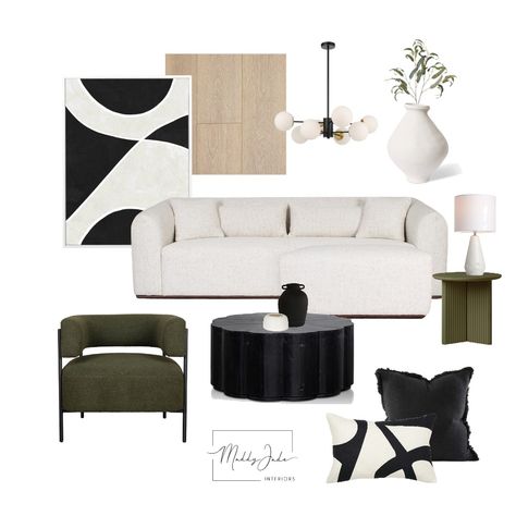 Modern living room Minimalist Scandinavian Living Room, Scandinavian Home Design, Different Decorating Styles, Sofa With Ottoman, Design Mood Board, Modern Living Room Interior, Light Hardwood Floors, Living Room Interior Design, Living Room Scandinavian