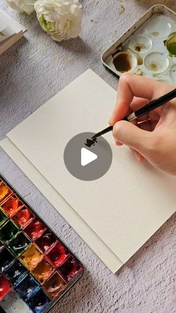 Me As Painting, Me As A Painting, Beginning Watercolor Tutorials, Simple Watercolor Flowers, Watercolour Drawings, Art Demonstrations, Learn Watercolor Painting, Watercolor City, Watercolor Flowers Tutorial