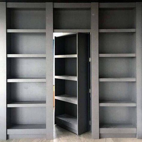 Top 50 Best Hidden Door Ideas - Secret Room Entrance Designs Dold Dörr, Secret Door Ideas, Hidden Door Ideas, Hidden Doors In Walls, Hidden Door Bookcase, Secret Doors, Secret Passage, Murphy Door, Bookshelf Door