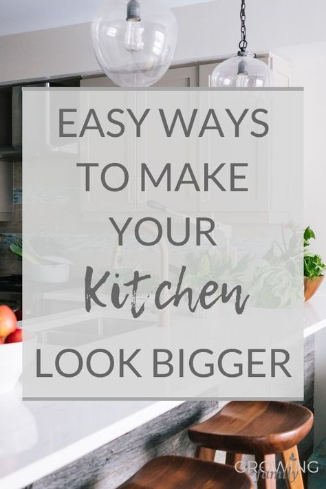 Looking for ways to make your kitchen look bigger? These small kitchen design tips will help you take your kitchen from frustrating to fabulous. #interiors #interiorsinspiration #kitchendesign