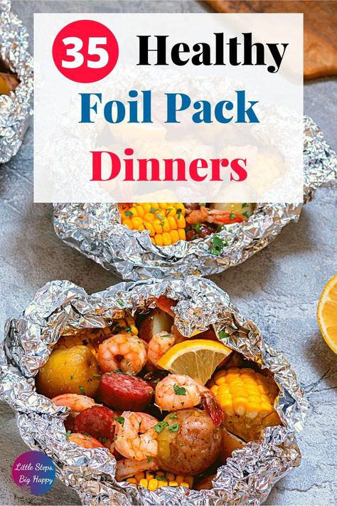 Check out these easy and healthy foil pack dinners. This list will give you great ideas for the next time you are grilling or you are out camping. Simple and quick recipes that you can pop in the oven at home or take on the go. Tons of ideas for beef, chicken, fish, pork, and sausage. Keep dinner healthy and delicious without the clean up. Foil Packets For The Grill, Foil Pack Recipes, Chicken Foil Packets, Foil Pack Dinners, Foil Packet Dinners, Foil Pack Meals, Foil Dinners, Oven Baked Salmon, Foil Packet Meals