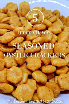 You have probably had ranch and dill oyster crackers but have you noticed all the other flavors of seasoned oyster crackers? These cracker recipes are so similar and yet changing up the flavors makes them so different! Click through for the recipes! #recipe #oystercracker #seasonedcrackers #flavoredcrackers #crackers Dill Oyster Crackers, Oyster Cracker Snack, Oyster Crackers Recipe, Seasoned Oyster Crackers, Ranch Oyster Crackers, Ranch Crackers, Seasoned Crackers, Ranch Seasoning Mix, Oyster Crackers