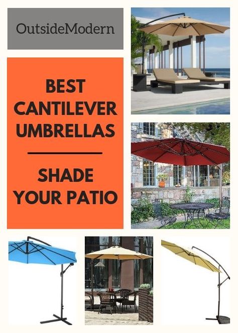 Best Cantilever Umbrellas, Best Offset Umbrellas. Cantilever Patio Umbrellas make outdoor living much more comfortable and convenient. Find the best cantilever patio umbrellas here! Patio Furniture Layout, Shade Ideas, Cantilever Patio Umbrella, Offset Patio Umbrella, Shade Umbrellas, Offset Umbrella, Garden Screening, Patio Shade, Backyard Entertaining