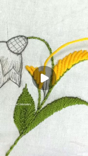 Simple Flower Embroidery Designs, Hand Embroidery Flower Designs, Sunflower Embroidery, Floral Diy, Lazy Daisy Stitch, Embroidery Lessons, Hand Embroidery Tutorial, Embroidery Stitches Tutorial, Hand Embroidery Flowers