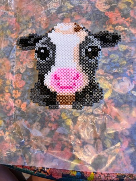 Perler Art, Baby Cow, Cow Calf, Bead Ideas, Baby Cows, Perler Bead Patterns, Bead Patterns, Perler Bead, Perler Beads