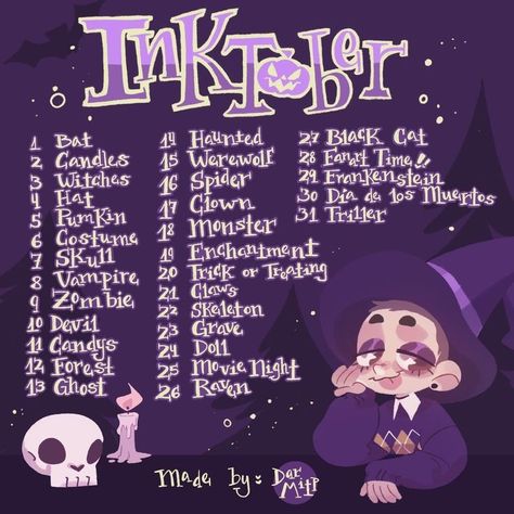 Inktober Prompts, Sketchbook Prompts, 30 Day Art Challenge, Art Journal Challenge, Walpapers Cute, Drawing Challenges, 30 Day Drawing Challenge, October Art, Art Challenges