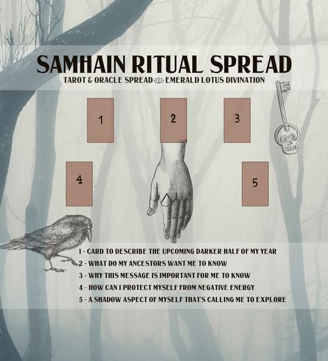 Shadow Healing, Samhain Tarot, Samhain Traditions, Samhain Ritual, Tarot Reading Spreads, Tarot Guide, Tarot Card Spreads, Tarot Book, Witch Spirituality