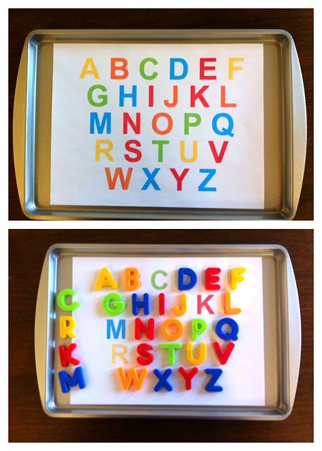 Alphabet Matching Activity for Toddlers Tot Trays, Magnet Activities, Alphabet For Toddlers, Abc Activities, Preschool Literacy, Letter Activities, Alphabet Preschool, Toddler Fun, Learning Letters