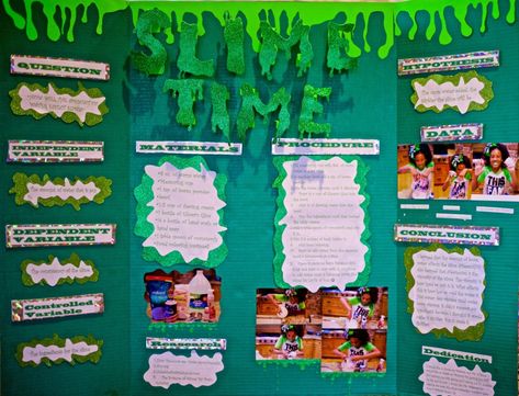 Slime Science Fair Project Board Ideas, Slime Science Fair Project Board, Slime Science Fair Project, Cookie Experiment, Science Project Board, Elementary Projects, Slime Science, Slime Experiment, 5th Grade Science Projects