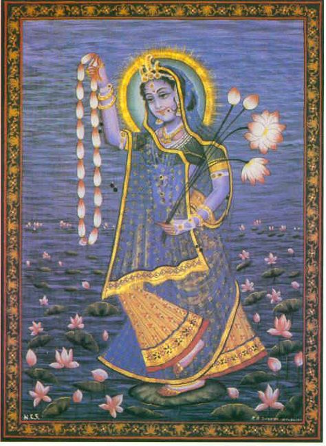 Yamuna Devi, on the Yamuna River Yamuna Ji, Goddess Ganga, Spiritual Paintings, Shri Ram Photo, Hindu Goddess, Pichwai Paintings, Baby Krishna, Lord Vishnu Wallpapers, Hindu Mythology