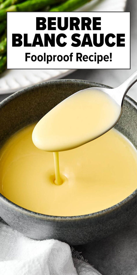 Beurre blanc sauce recipe. Beurre Blanc Sauce Recipe, Roux Sauce, Gluten Free Salad Dressing, Asian Steak Bites, Fish Steak, Creamy Pasta Bake, Gluten Free Sauces, Steak Pasta, Healthy Baked Chicken