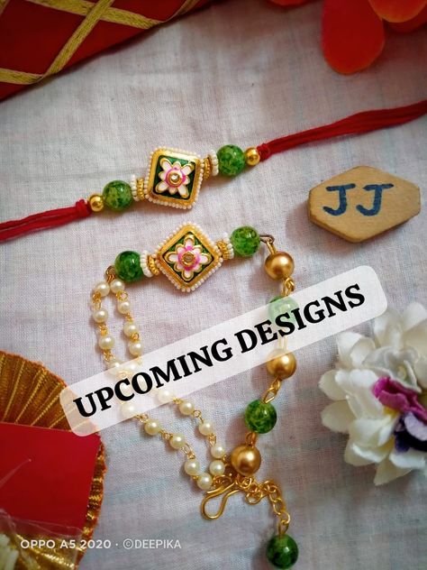 BHAIYA BHABHI RAKHI Single pair price: Rs 220 SHIPPING CHARGES EXTRA Rakhi 2024, Handmade Rakhi Designs, Rakhi Making, Mehndi Designs Bridal Hands, Handmade Rakhi, Rakhi Design, Diy Earrings Polymer Clay, Flower Decorations Diy, Earrings Polymer