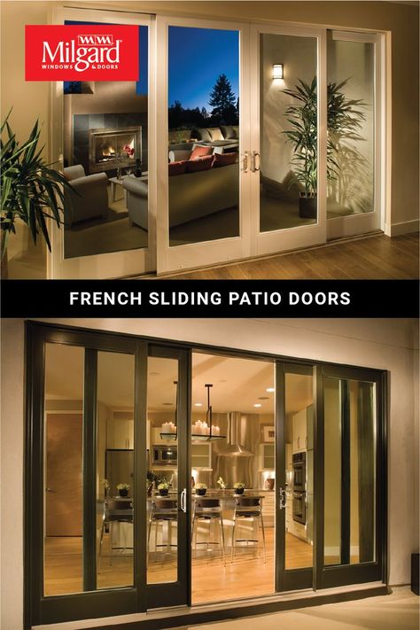 Milgard Sliding Doors, Collapsible Patio Doors, Triple Glass Sliding Door, French Doors To Patio From Master, Oak Patio Doors, Sliding French Doors Patio Sliders, Sliding Door To Deck, Double Doors To Patio, Multislide Patio Doors