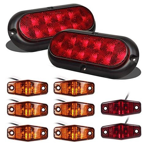 Boat Trailer Lights, Clearance Lights, Led Trailer Lights, Utility Boat, Amber Light, Dump Trailers, Heavy Duty Trucks, Turn Light, Boat Trailer