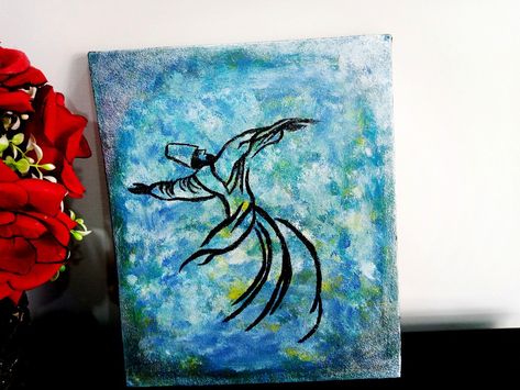 Sufi Paintings Canvases Acrylic, Sufi Paintings Canvases, Sufi Painting, Acrylic Canvas Painting, Color Acrylic, Art Calligraphy, Islamic Art Calligraphy, Acrylic Canvas, Mehndi Designs For Hands