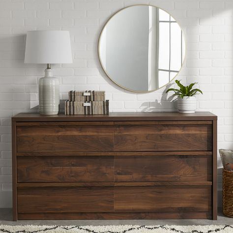 Dresser Dark Wood, Dark Wood Dresser, Dressers Bedroom, Extension Inspiration, Dresser Decor Bedroom, Dresser Vintage, Desert Chic, Industrial Contemporary, Apartment Stuff