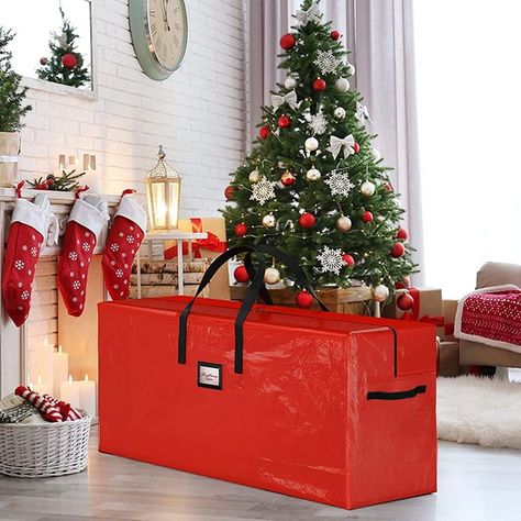 Toketa Christmas Tree Bag, Fits Up to 9 ft Waterproof Extra Large Double Zipper Xmas Tree Storage Bag, Lightweight Christmas Tree Storage for Home, Tree Bag Storage, Holiday Tree Storage Bag, Red Christmas Tree Storage Box, Christmas Tree Bag, Christmas Decoration Storage, Large Storage Containers, Artificial Xmas Trees, Christmas Ornament Storage, Christmas Tree Storage Bag, Ornament Storage Box, Christmas Tree Box