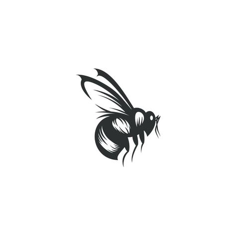 Honeybee Illustration, Bumblebee Clipart, Wing Vector, Drawing Icons, Bee Vector, Bumble Bee Tattoo, Bee Icon, Honey Logo, Whatsapp Logo