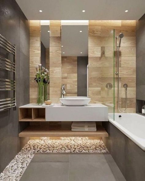 Design Interior Baie, Bathtub Remodel, Contemporary Bathroom Designs, Beige Bathroom, Bathroom Spa, Trendy Bathroom, Bad Design, Bathroom Layout, Bathroom Remodel Master