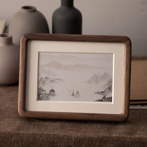 Mid Century Modern Picture Frames, Natural Picture Frames, Rustic Picture Frames, Rustic Pictures, 5x7 Picture Frames, Wood Photo Frame, Wood Wax, Elegant Photo, Wood Photo