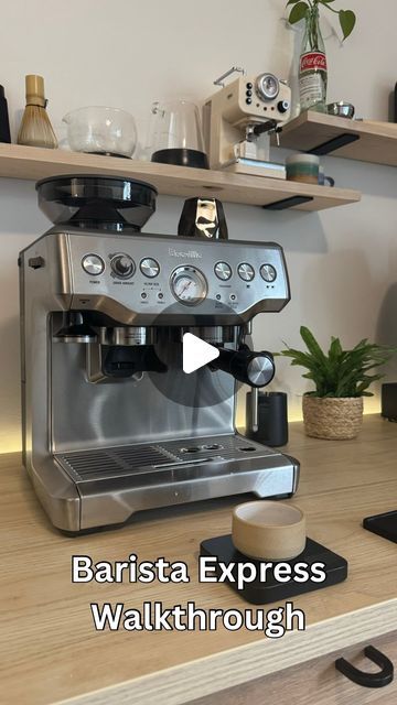 Noah Stern on Instagram: "A detailed walkthrough for how I make a latte on the Breville Barista Express" Espresso Station In Kitchen, Breville Barista Express, Coffee Bar, Instagram A, Bar, Coffee, On Instagram, Instagram