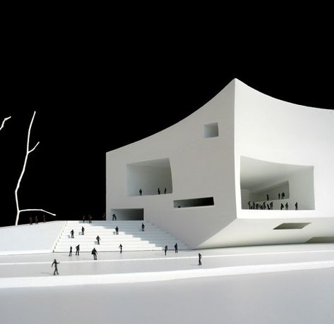 Gallery of AD Futures #5: Estudio Barozzi Veiga - 6 Arch Model, Architectural Models, White Building, Famous Architects, Cultural Architecture, Hall Design, Chinese Architecture, Museum Of Contemporary Art, Architecture Presentation