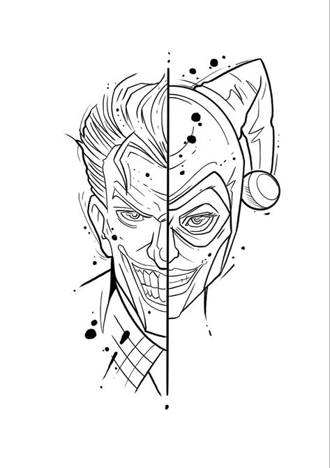 The Joker Coloring Pages, Joker Stencil Tattoo, Joker Coloring Pages, Joker Stencil, Joker Tattoo Design, Tattoo Zeichnungen, Joker Tattoo, Ninja Turtles Artwork, Tattoo Design Book