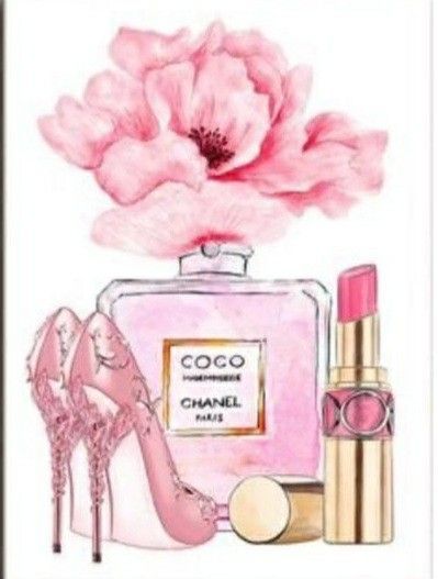 Pin by Violet Carpenter on Fashion Illustrations | Chanel art, Fashion wall art, Girly wall art Aesthetic Fragrance, Fashion Illustration Chanel, Image Girly, Barbie Font, Chanel Art Print, Images Pop Art, Chanel Poster, Dior Parfum, Perfume Aesthetic