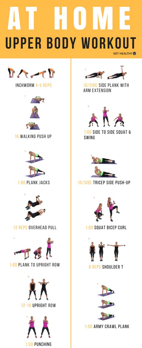 Do this upper body workout in the comfort of your own home! Grab a pair of dumbbells and get it done in just 15 minutes! Upper Body Workout Routine, Upper Body Workouts, Beachbody Workout, Lower Body Workouts, Upper Body Workout For Women, Workout Man, Sixpack Workout, Ashtanga Vinyasa Yoga, Arm Workout Women