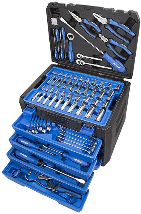 Kobalt 100-Piece Household Tool Set with Hard Case - - Amazon.com Kobalt Tools, Diy Mechanics, Hand Tool Kit, Mechanic Tools, Tool Case, Garage Tools, Household Tools, Tool Chest, Work Tools