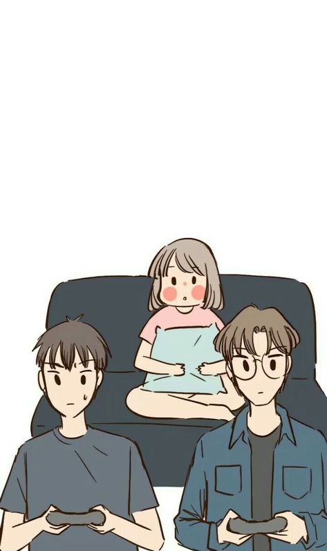 3 Siblings Drawing Reference, 3 Siblings Drawing, Siblings Drawing Reference, Korean Girl Drawing, Siblings Drawing, Sibil Cartoon, Moffmachi Wallpaper, Sibil Girl, A3 Wallpaper