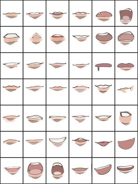 Drawing Mouth Expressions, Anime Talking Mouth Reference, Sticking Out Tongue Drawing Reference, Bust Shot Reference Drawing, Female Mouth Drawing, Laughing Expression Drawing, Art References People, Male Mouth Drawing, How To Draw Mouth