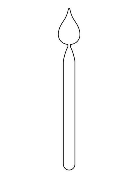 Birthday candle pattern. Use the printable outline for crafts, creating stencils, scrapbooking, and more. Free PDF template to download and print at http://patternuniverse.com/download/birthday-candle-pattern/ Birthday Candle Template, Birthday Candles Printable, Printable Outline, Light Embroidery, Candle Template, Coloring Crafts, Candle Pattern, Cake Bunting Topper, Happy Birthday Cards Printable