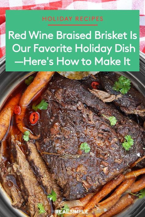 Red Wine Brisket Recipes, Thanksgiving Brisket Recipe, Brisket For Thanksgiving, Christmas Dinner Brisket, Red Wine Braised Brisket, Thanksgiving Brisket, Christmas Brisket Recipes, Red Wine Brisket, Christmas Brisket