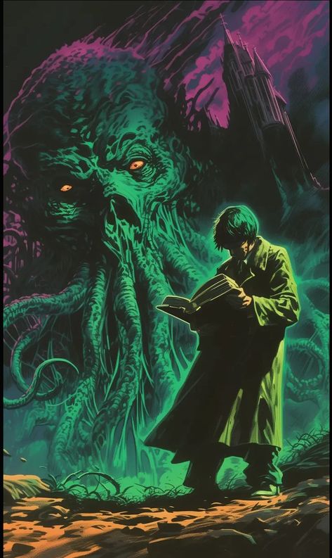 80s Fantasy Art, Dope Pics, Magick Art, Cthulhu Art, Lovecraft Cthulhu, Lovecraftian Horror, Dark Fantasy Artwork, Cthulhu Mythos, Acid House