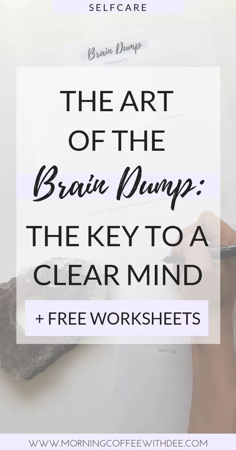 Brain Dump Template, Self Care Worksheets, Morning Pages, Web 2.0, Health Exercise, Free Worksheets, Clear Mind, Brain Dump, Journaling Ideas