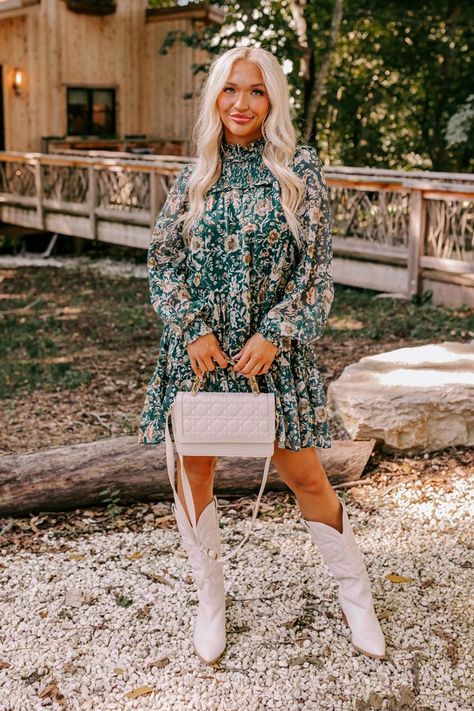 New Arrivals at Shop Impressions are Fall Outfit dreams 🫠🏕️🍂 #LTKunder100 Follow my shop @LyndseyHaleyMoore on the @shop.LTK app to shop this post and get my exclusive app-only content! #liketkit #LTKSeasonal @shop.ltk https://liketk.it/4hLTT #smallshop #smallbusinesssaturday #supportsmallbiz Long Sleeve Dress Knee Length, Sweater Dress And Tall Boots, Fall Church Dresses, Fall Western Wedding Guest Outfit, Western Wedding Guest Outfit, Fall Baby Shower Outfit, Denim Dress Winter, Dressy Fall Outfits, Dress With Ankle Boots