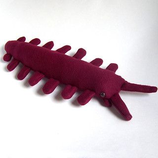 Velvet worm | I'd love to have one of these as a pet | Brigette Zacharczenko | Flickr Worm Plush, Velvet Worm, Custom Tanks, Plushie Patterns, Plush Pattern, Craft Patterns, Needle Felting, Free Pattern, Sewing Patterns