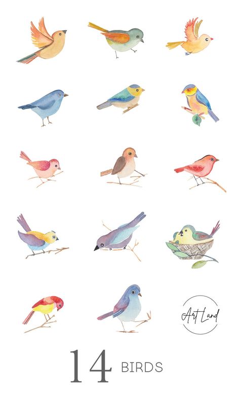 Sun Clip Art, Watercolour Bird, Watercolor Dragonfly, Painted Birds, Geometric Origami, Bird Watercolor Paintings, Watercolor Circles, Watercolor Birds, Bird Clipart