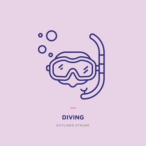 Scuba Mask Drawing, Scuba Mask Tattoo, Snorkeling Drawing, Snorkel Tattoo, Scuba Diving Drawing, Dive Illustration, Scuba Diving Logo, Goggles Drawing, Diving Illustration