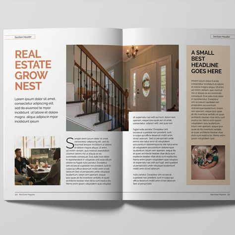 Real Estate Magazine Template Real Estate Magazine, Magazine Template, Newspaper, Real Estate, Magazine, Quick Saves