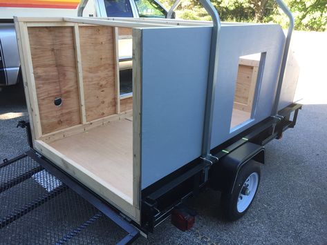 Craft Trailer, Micro Camper Trailers, Micro Camper Diy, Rooftop Tent Camping, Camping Gear Trailer, Diy Teardrop Trailer, Toy Hauler Camper, Camping Trailer Diy, Homemade Camper