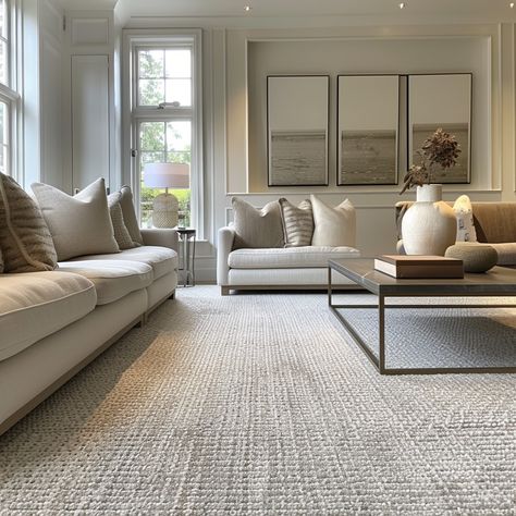 💡 Realised how one change can redefine your space? Experience the charm of custom-made carpets from Notting Hill Rugs & Carpets! Handcrafted with precision, our carpets infuse your home with warmth and elegance. It's more than a carpet; it's a room transformation. Illuminate your living space with our designs! 💖🏡 #TransformativeDecor #NottingHillRugs #BespokeRugs #BespokeCarpets #CustomRugs #CustomCarpets #Kensington Light Carpet Living Room, Living Room Carpet Ideas Wall To Wall, Carpet Ideas Living Room Modern, Carpeted Living Room Ideas, Rug On Carpet Living Room, Living Room Carpet Ideas, Carpet In Living Room, Grey Carpet Living Room, Dark Grey Carpet