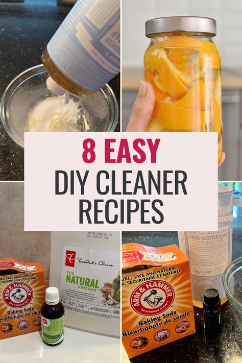 DIY Natural Cleaning Easy Recipes Make Cleaning Products, Diy Bathroom Cleaner Natural, All Natural Household Cleaners, Natural Bathroom Cleaner Recipe, All Natural Cleaners Diy, Natural House Cleaners Recipes, Diy House Cleaning Products, Diy Multi Purpose Cleaner, Diy House Cleaning Hacks