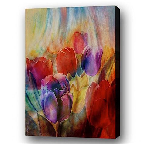 Prachtig dik geschilderd bloemen tulpen schilderij - dit schilderij wordt in opdracht voor u geschilderd - wij geven een 14 dagen niet mooi geld terug garantie & gratis levering! Tulip Painting, Watercolor Tulips, Fruit Painting, Palette Knife Painting, Paintings I Love, Art Painting Acrylic, Eindhoven, Abstract Flowers, Glass Painting