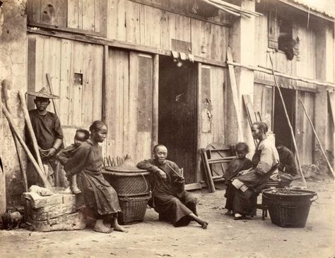 Haunted Images, Central Hong Kong, British Hong Kong, Haunting Photos, Chinese Temple, Hong Kong Island, Taiping, Wooden Sandals, Street Vendor