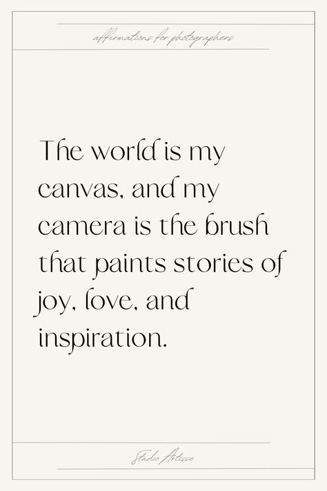 like and share if you want to see more inspirational quotes for photographers. I am happy to make more of daily affirmations for photographers. #photography #fashionphotography #photographybusiness Photography Passion Quotes, I Am A Photographer, Photographer Aesthetic Quotes, Photoshoot Quotes Words, Insta Bio For Photographers, Instagram Bio For Photographers, Photographer Quotes Inspirational, Photographer Captions For Instagram, Photography Definitions