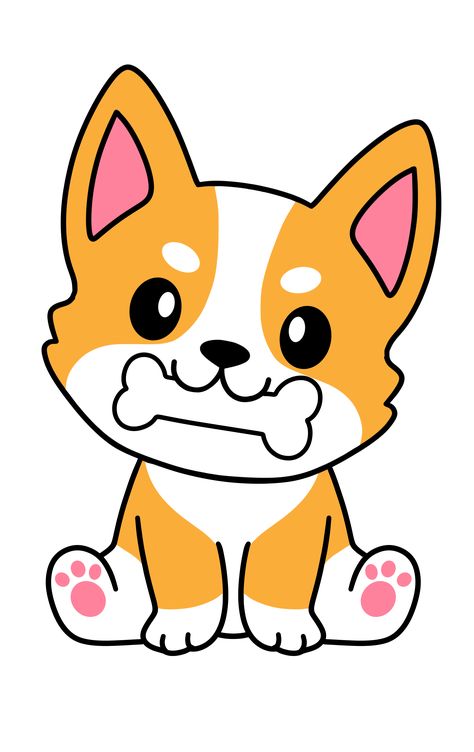 cute dog drawing corgi cartoon Cute Puppy Drawing Kawaii, Corgi Drawing Cute, Cartoon Corgi Drawing, Cute Dog Drawing Cartoon, Corgi Template, Corgi Drawing Easy, Kawaii Dog Drawing, Puppy Drawing Cute, Cute Dog Drawing Easy