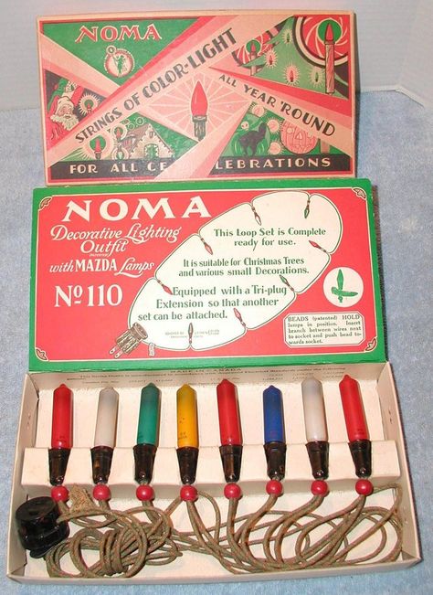 Vintage RARE 1930's Box NOMA Electric C-6 GE Mazda Figural Candle Lights WORKS Noma Christmas Lights, Light Words, Light Bulb Candle, Merry Christmas Pictures, Retro Home, Christmas Pictures, Light Decorations, Christmas Lights, Mazda