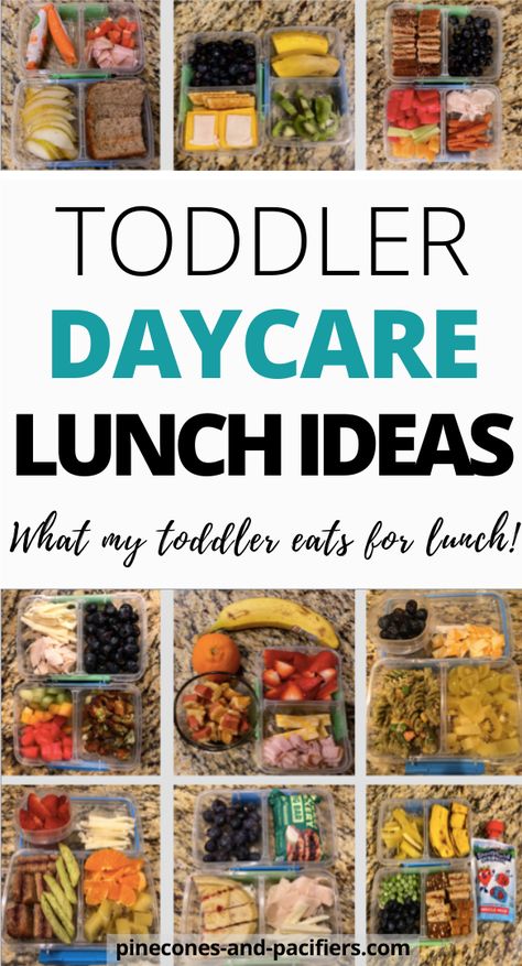 Toddler Daycare Lunch, Daycare Lunch Ideas, Easy Toddler Lunches, Daycare Meals, Preschool Lunch, Toddler Daycare, Easy Toddler Meals, Picky Toddler, Toddler Lunches